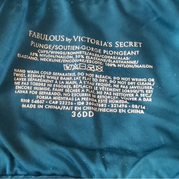 Fabulous by Victoria's Secret plunge bra 36dd - Picture 4 of 4